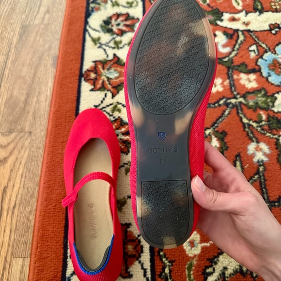 Rothy's Square Mary Jane in Lollipop Red - Picture 3 of 6